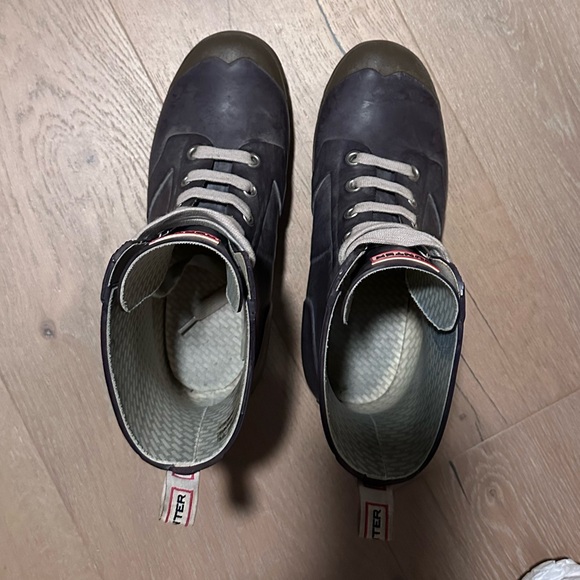 Hunter rain boots purple with laces (combat style) - Picture 9 of 9